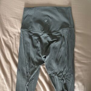 Lululemon Align Green/Gray High-Waisted 3/4 Leggings